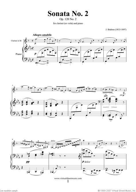 Brahms: Sonata No. 2 In E Flat Major, Op. 120